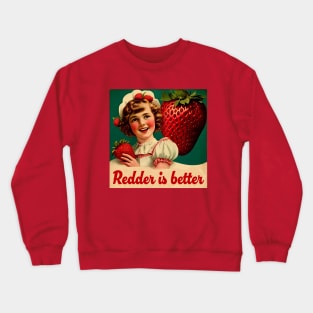 Vintage Strawberry Girl, Strawberry Lovers Crewneck Sweatshirt